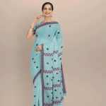 COTTON HANDWOVEN BLUE SAREE