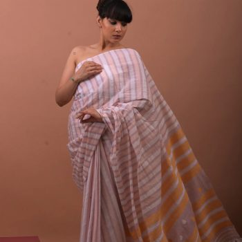COTTON HANDWOVEN MIX PATTERN SAREE