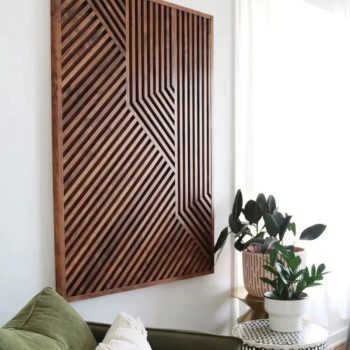 Exquisite Handmade Wooden Wall Panel